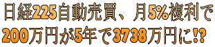 日経２２５専用自動売買プログラム「Ｒ＿Ｈ＿２２５」...